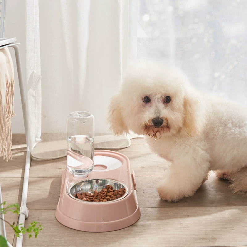 Автоматическая чаша для питомец с тремя чашами Разделяемая миска для собак миска для кошек миска из нержавеющей стали высококачественная пластиковая бутылка с водой