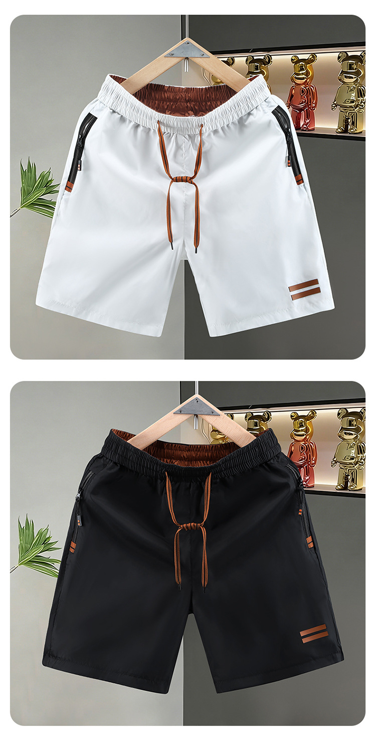 Trendy Brand Men's Casual Shorts Summer Thin Color Block Athletic Five Point Versatile Pants_viptrois.com