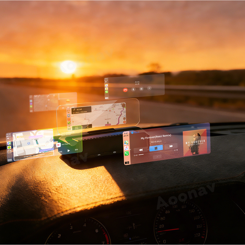 Car-Mounted Hud Head-Up Display, Wireless Carplay Navigation, Multi-Functional Integrated Obd Speed Projection Display