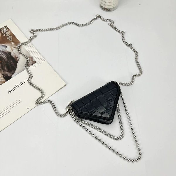 Black, crocodile print