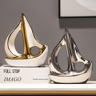 Smooth Sailing Abstract Luxury Art Wine Cabinet Decoration Living Room Tv Cabinet Ornament Entrance Ceramic Ornament