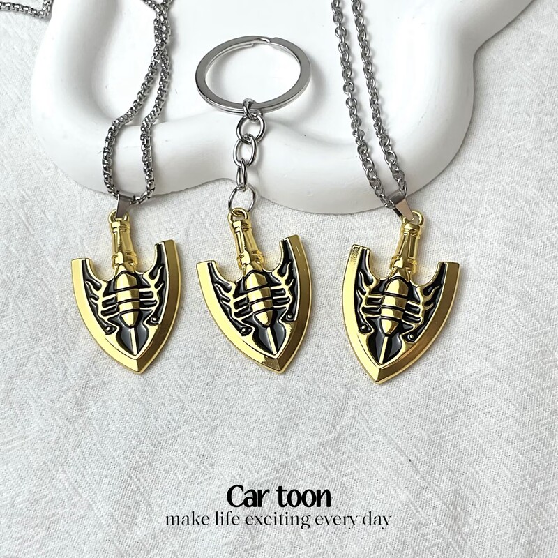 Anime Merchandise Jojo's Bizarre Adventure Stone Ocean Stand Awakening Golden Arrow Insect Arrow Necklace Keychain