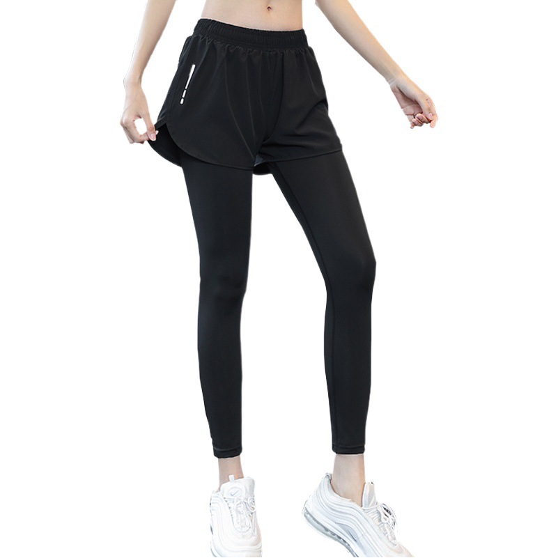 Mallas deportivas Piernas Largas adelgazantes de las mujeres corriendo fitness Pantalones deportivos forro elástico alto de las mujeres pantalones de secado rápido