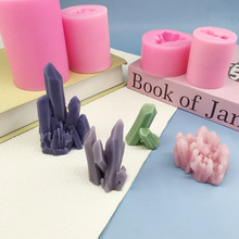 冰山水晶簇硅胶模具厂家直销手作滴胶自制艾素糖装饰食品级模具