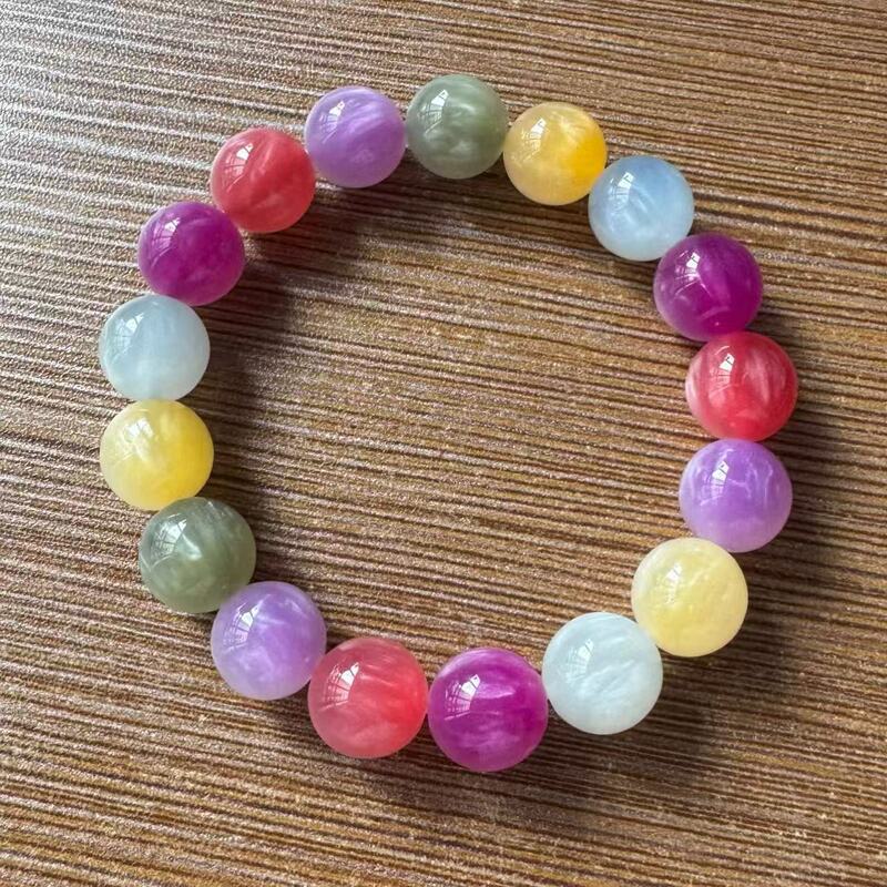 Live Popular Sea Mica Colorful Light-Changing Bracelet That Changes Color in the Sun, Blood Sediment Treasure Colorful Color-Changing Resin Bracelet