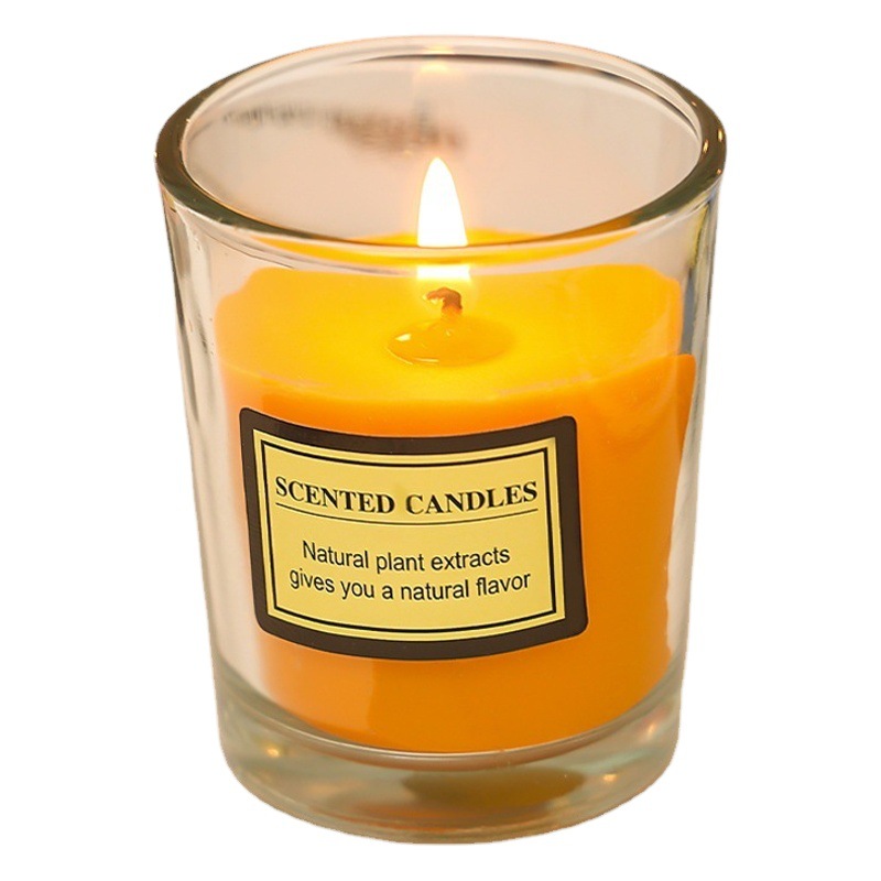 Hogar planta aceite esencial aromaterapia vela DIY al aire libre a prueba de viento vidrio transparente baja temperatura sin humo vela ins al por mayor