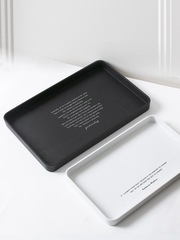 長方形托盤北歐字母仿瓷密胺水杯子收納盤大號家用客廳ins塑料盤