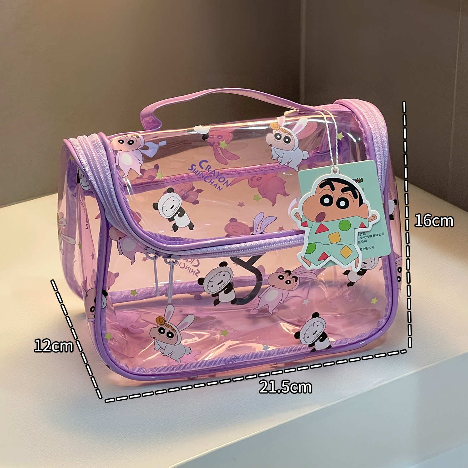 2025 nuevo lápiz pequeño nuevo bolso de maquillaje transparente portátil de gran capacidad de almacenamiento de viaje bolso de lavado impermeable