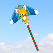 濰坊風箏批發兒童卡通滑翔飛機1.4*1.5m長尾三角廠家小鼠量大批發