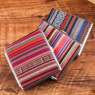 Boho Chic alloy Cigarette Case Double Sided Portable����