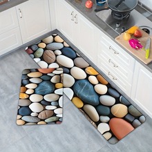 亚马逊货源厂家直销跨境亲肤绒厨房地垫家用吸水防滑垫鹅卵石地毯