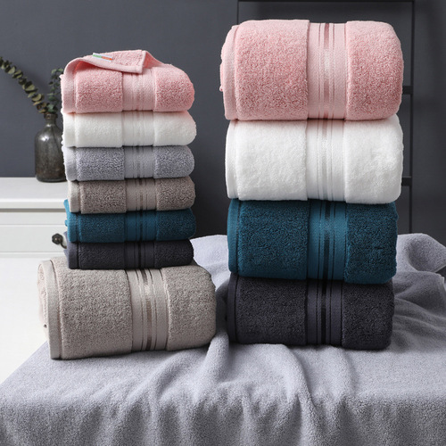 Manufacturer wholesale pure cotton star hotel bath towel, extra thick, soft and water absorbent, business gift group purchase with printed logo