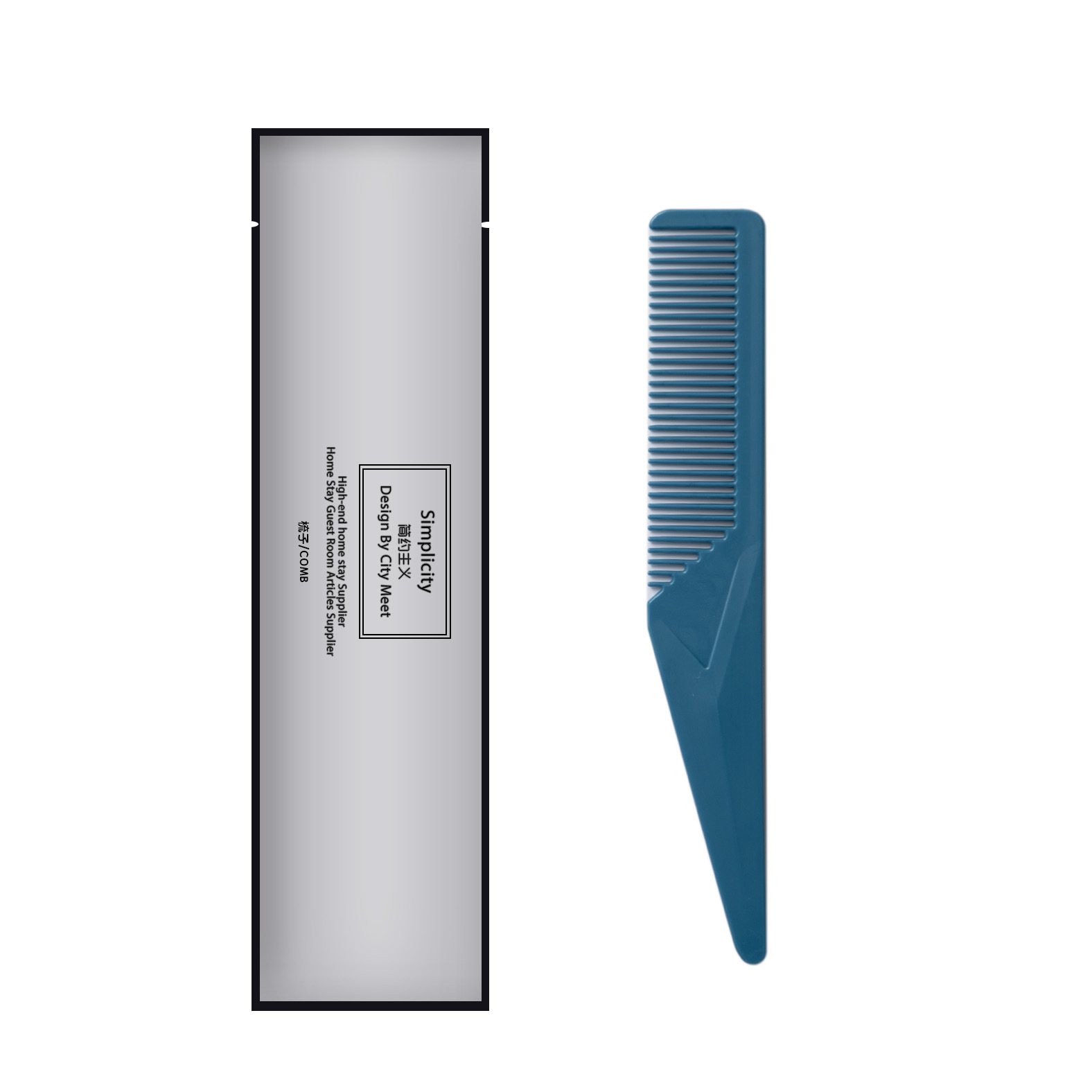 삼면의 2 중 합성 백 ~ 빗 (사파이어 블루 일본식 빗)