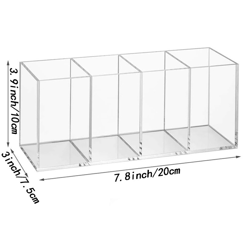4개의 수납공간이 통합된 투명 상자(두께 3mm)