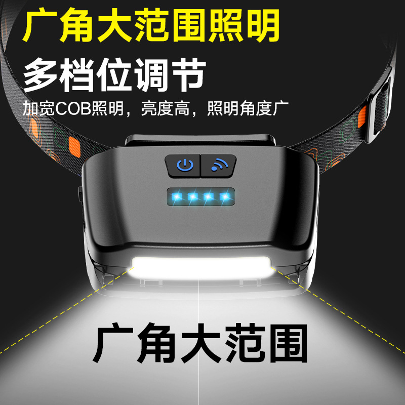 New Headlamp for Outdoor Fishing, Strong Light Sensor, Red Light Mosquito Repellent, Brim Light, Night Fishing Headlamp, Ultra-Long Battery Life, Fishing Gear Store