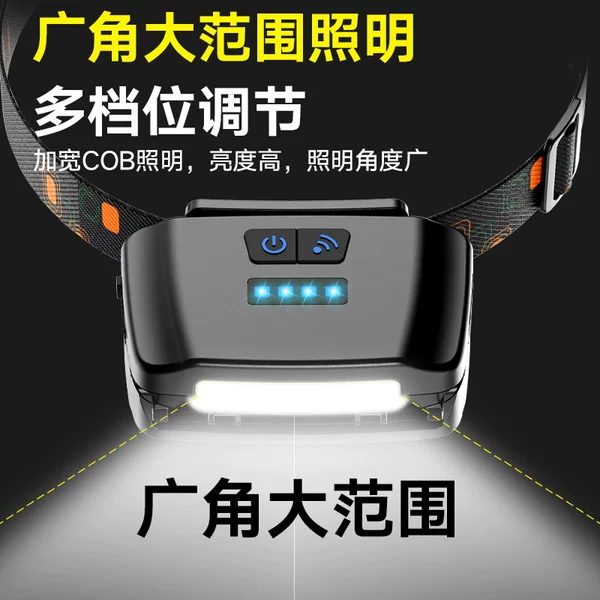 New Headlamp for Outdoor Fishing, Strong Light Sensor, Red Light Mosquito Repellent, Brim Light, Night Fishing Headlamp, Ultra-Long Battery Life, Fishing Gear Store