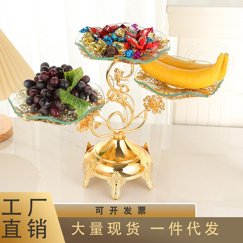 Yao Yao Hall Home Coffee Table Nordic Tray Hotel Moving Wedding KTV Light Luxury Fruit Plate Snack Plate
