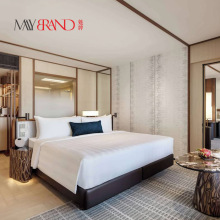 现代简约酒店套房家具制作酒店标间客房板式大床家具厂家