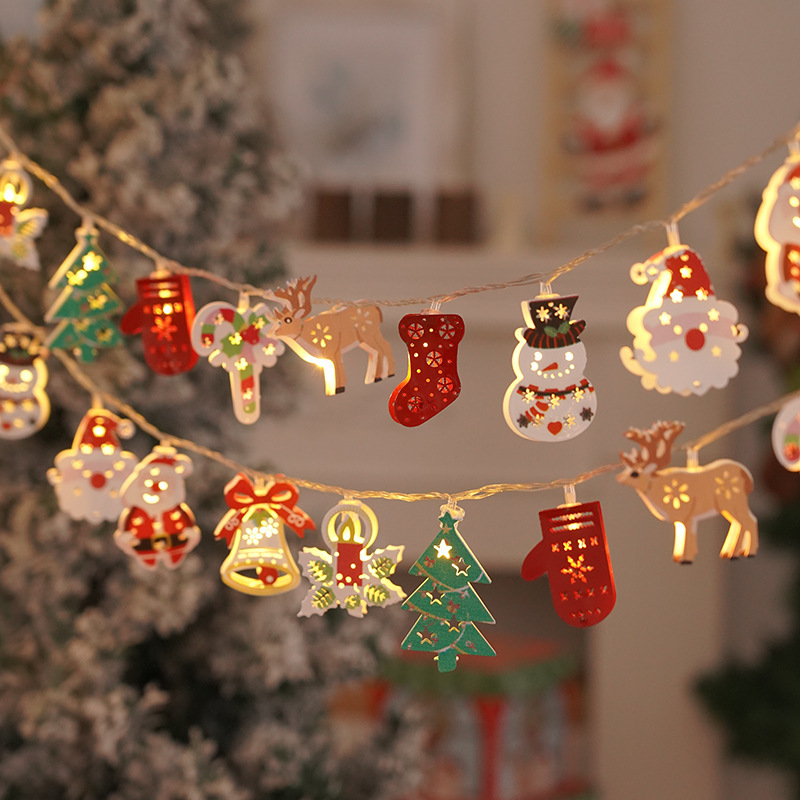 サンタクロースイルミネーションledライトストリングライトクリスマスライト鉄芸クリスマス装飾ライトクリスマスツリーライトストリング|undefined