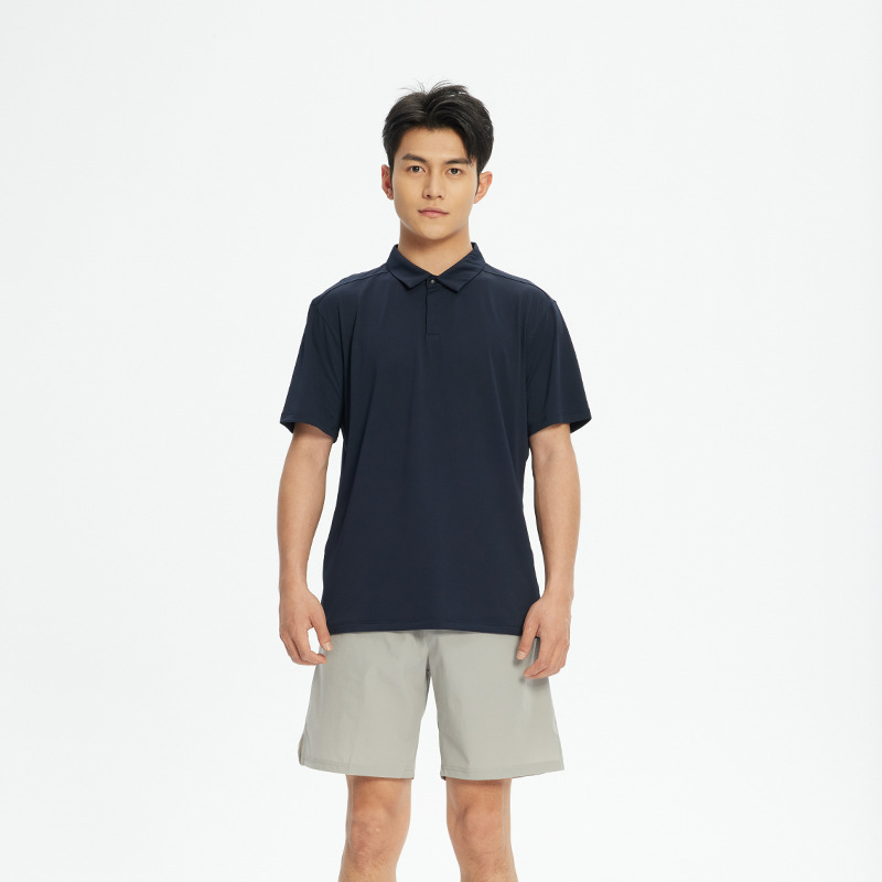 LULU nueva camisa de polo de tenis deportivo de secado rápido Golf ligero transpirable de manga corta hombres y mujeres al por mayor transfronteriza