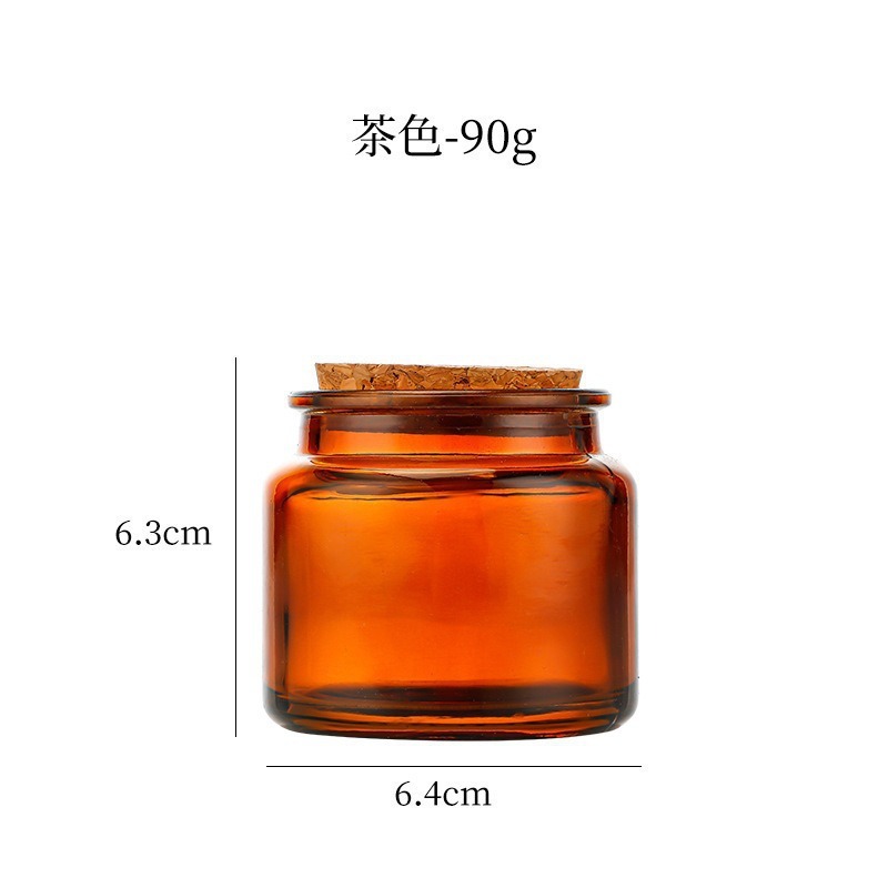 スポットアロマキャンドルカップ空カップ高温耐性茶色ガラス燭台装飾品小さなガラスアロマキャンドルカップ|undefined