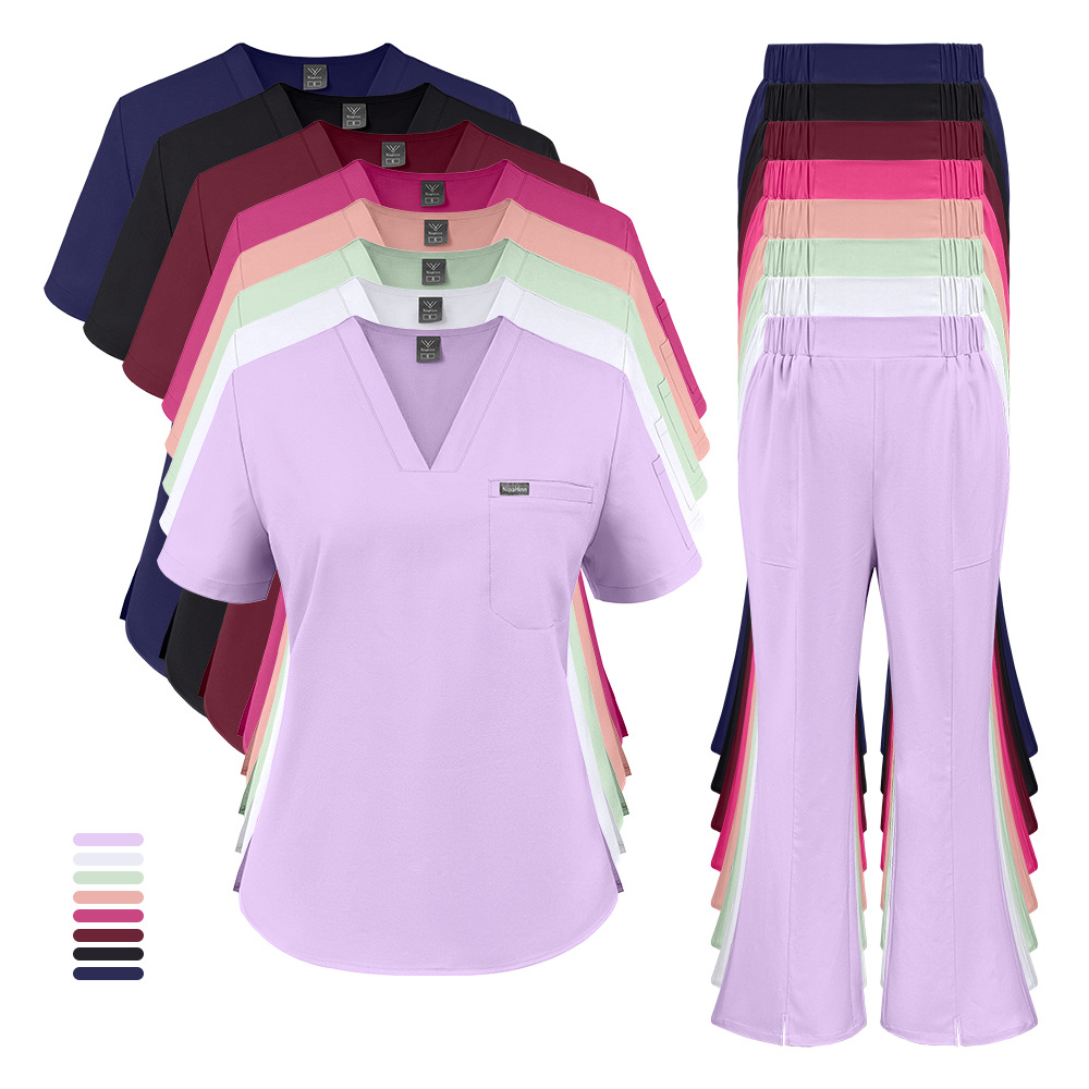 Factory direct sale of quick-dry scrub uniforms, short-sleeved surgical uniforms, hospital and nursing home doctor scrub uniforms, nurse uniforms wholesale