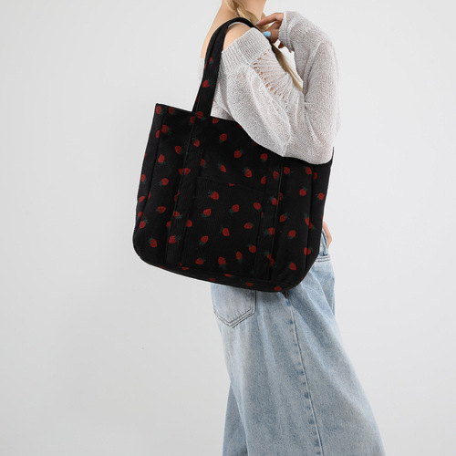 2024 New Simple and Fashionable Hand-Take Tote Bag Large Capacity Simple and Fashionable Leisure Personality Shoulder Bag for Women
