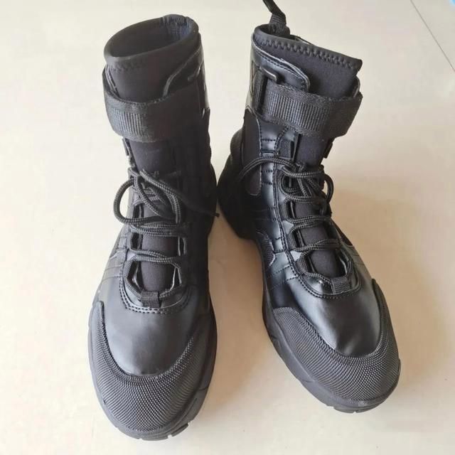 多用途水域救援靴5mm氯丁橡胶皮革一体救援鞋户外探险潜水靴