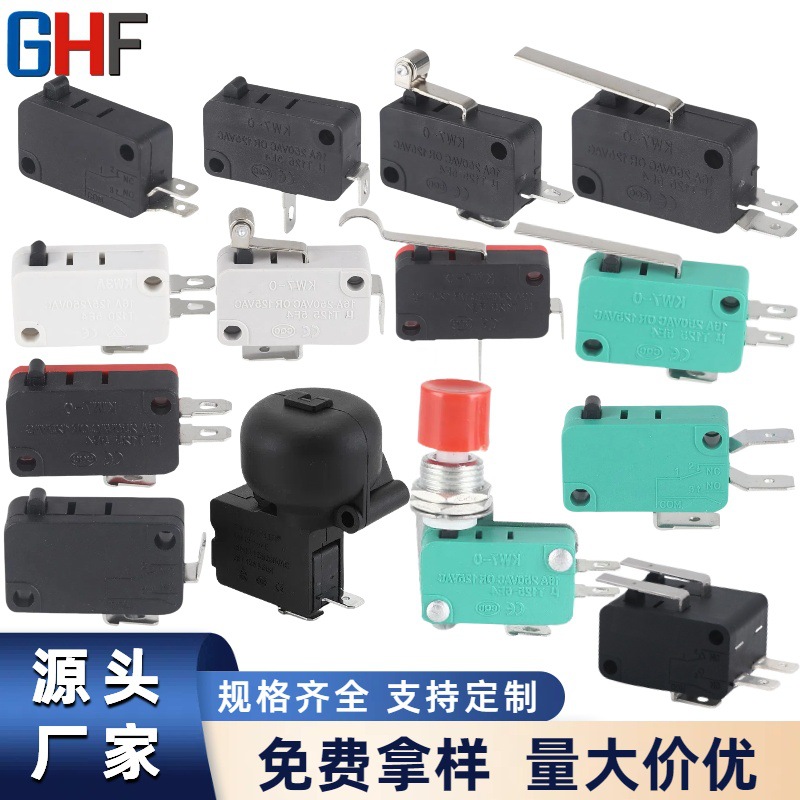 Large Micro Switch Kw7 Travel Switch Limit Switch Gray Handle Micro Limit Switch Dump Switch