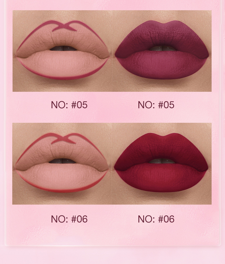 Langmanni 6+6 Matte Lip Gloss and Lip Liner Pen Set of 12 pieces Matte Lip Gloss Gift Box Set undefined