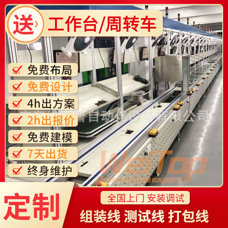 血氧仪组装差速线设计返板升降助力机械手带测试位包装滚筒流水线