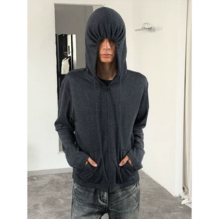 休闲百搭宽松薄款连帽拉链轻薄柔软针织面料卫衣春秋男女款