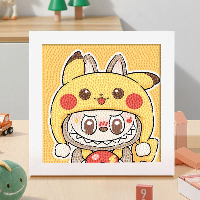 Nuevo dibujo de diamante infantil de labu diy pegatinas de diamante con marcos de fotos hechas a mano diy puzzle pegatinas de mampostería image 8