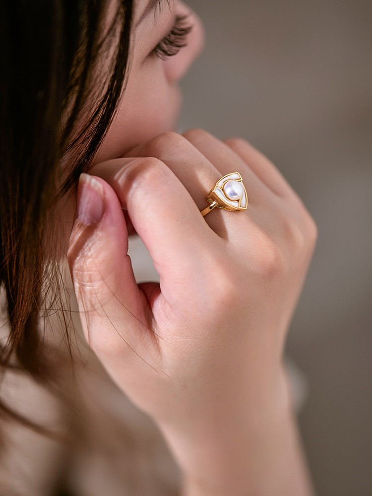 Bague Ouverte En Perles Style Français Vintage Bijou De Luxe_voghion.com