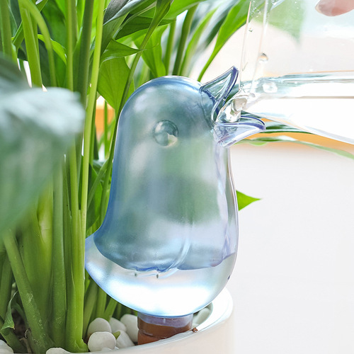 Bird automatic flower watering device creative lazy flower watering kettle transparent self-service dripper flower pot watering kettle