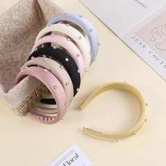 跨境海綿水鑽ins高級感發箍韓國春夏頭箍女壓發發卡少女時尚髮飾