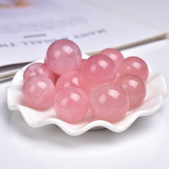 Natural Rose Quartz Sphere Ornament Rose Quartz Crystal Raw Seven Stars Formation Feng Shui Ornament Craft Wholesale