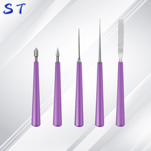 金刚石锉刀珠宝锉DIY饰品手工工具扩孔钻珍珠串珠文玩磨针型锉5支