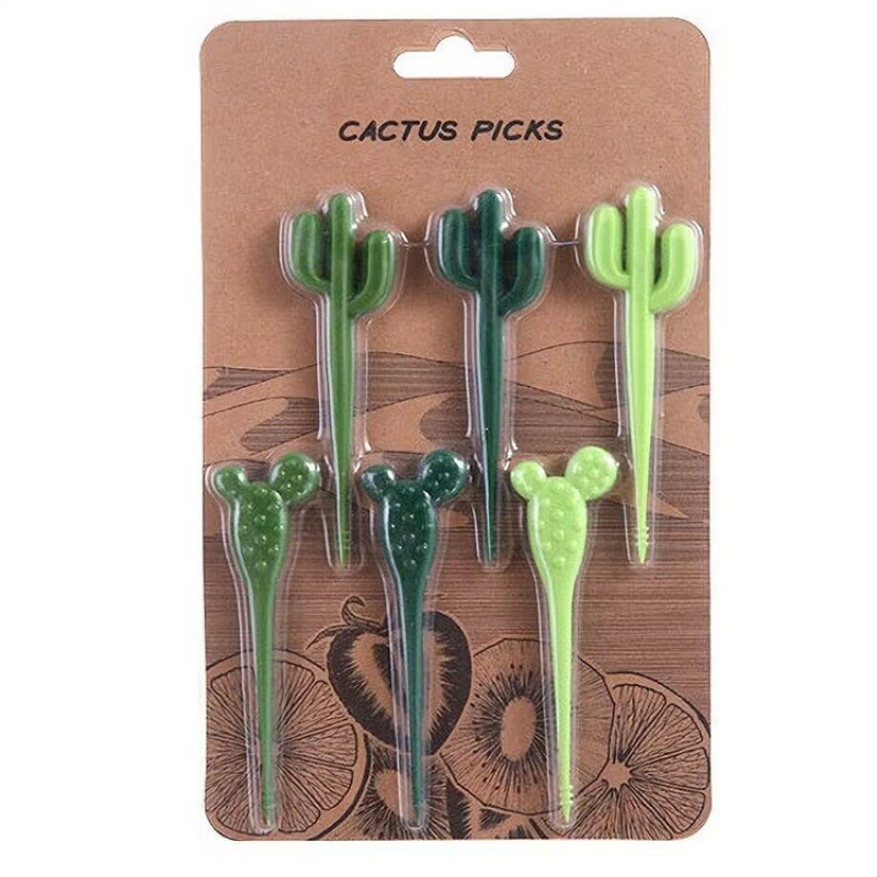 Japón hogar dibujos animados horquilla de fruta creativa para niños animales lindos horquilla de fruta de plástico set Bento stick