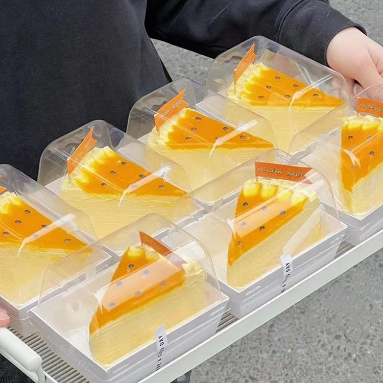网红切块蛋糕8寸打包盒蛋糕卷盒子棉被卷毛巾卷6寸慕斯蛋糕包装盒