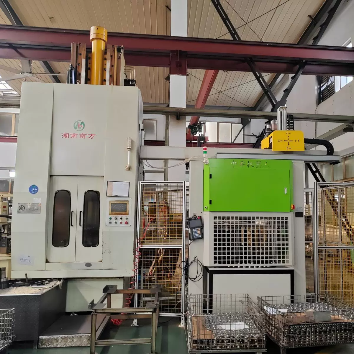 中井专业生产轴承数控机床自动生产线机床连线机械手自动上下料