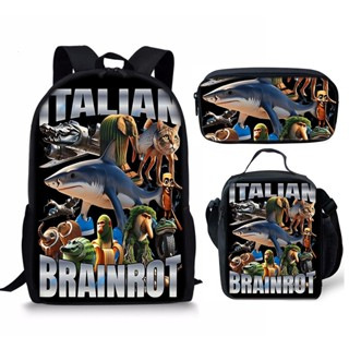 Nuevo producto transfronterizo Italian Brainrot Mochila con estampado digital