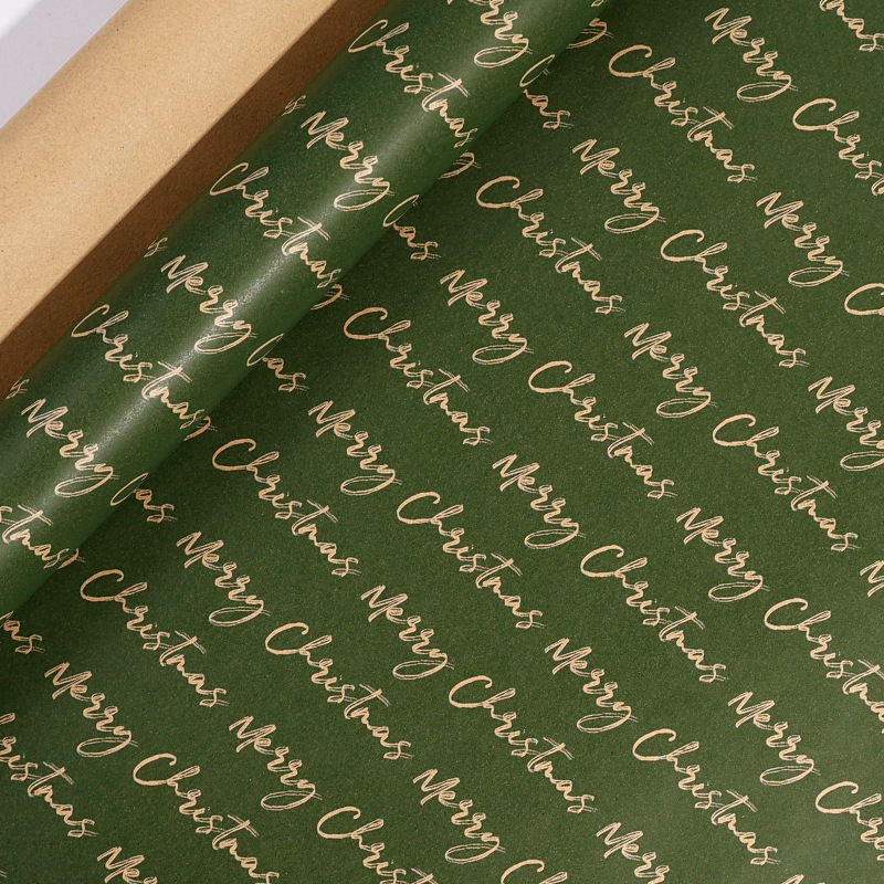 Papel de embalaje de regalos de Navidad de gran tamaño caja de regalo de vacaciones embalaje de materiales hechos a mano Papel de regalo de papel de fondo a cuadros rojos y verdes