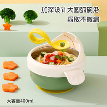 儿童吃饭训练碗注水保温碗带防洒盖宝宝学习餐具家用碗隔热防烫碗