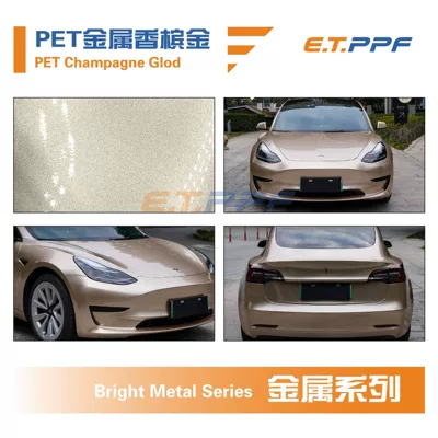 Peel Super Conductive Air Factory Direct – Auto Color Change Film - pet-metal-champagne-gold-pet-champagne-glod-152m17m