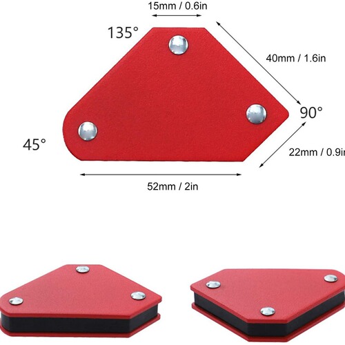 4pc strong magnetic welding positioner, welding auxiliary bracket, magnetic iron absorber, right angle magnet, bevel and multi-angle