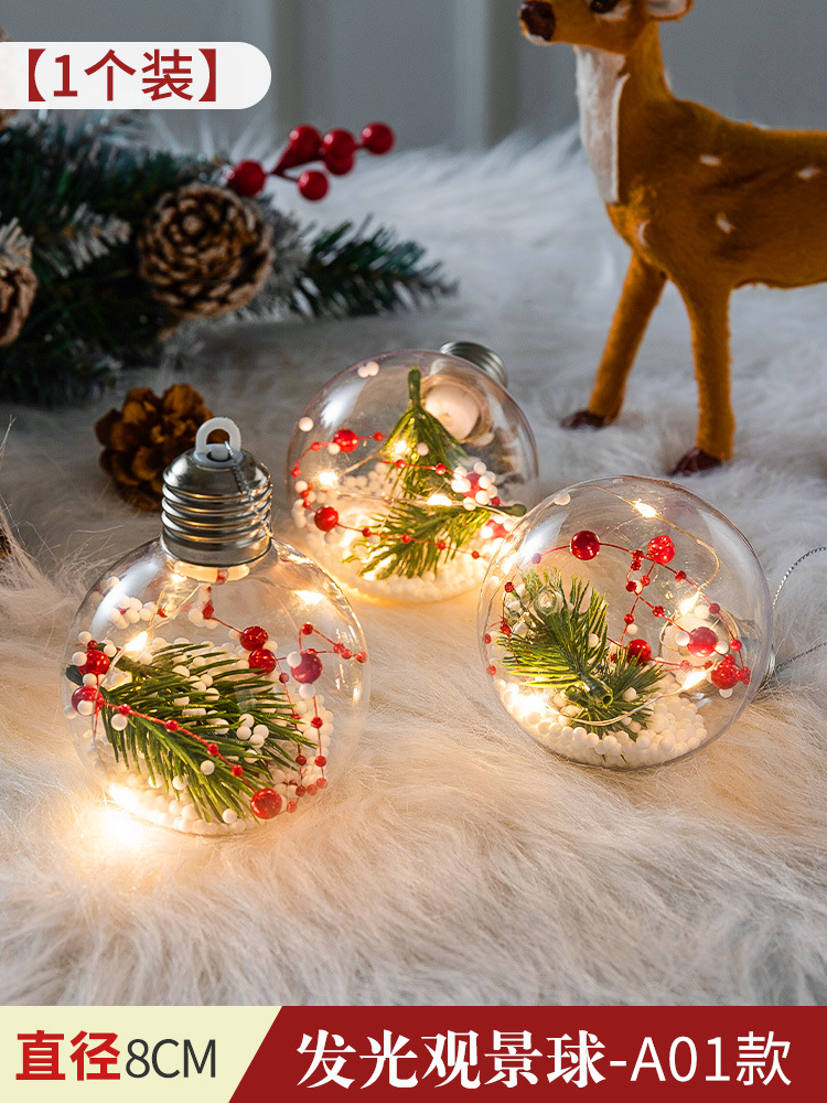 Bola pintada de Navidad Bola de perlas macaron galvanoplastia Bola brillante pintada Bola de forma especial colgante árbol de Navidad bola decorativa