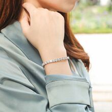 速卖通爆款奥地利水晶镀银手链 女士夏季款 时尚通勤饰品Bracelet