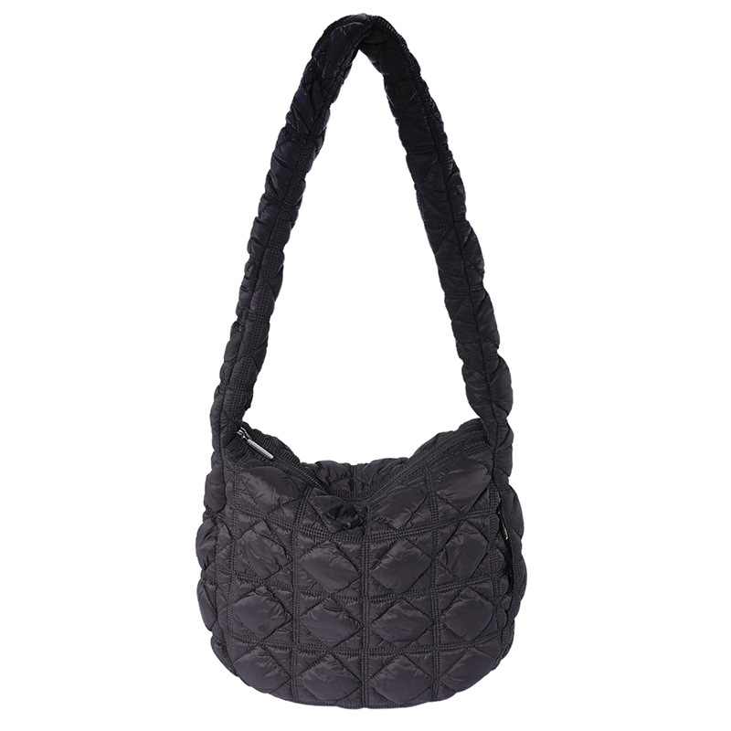 2024 primavera nuevo rombo ligero nube burbuja bolsa de moda de las mujeres textura de alto grado estilo occidental hombro bolsa de mensajero