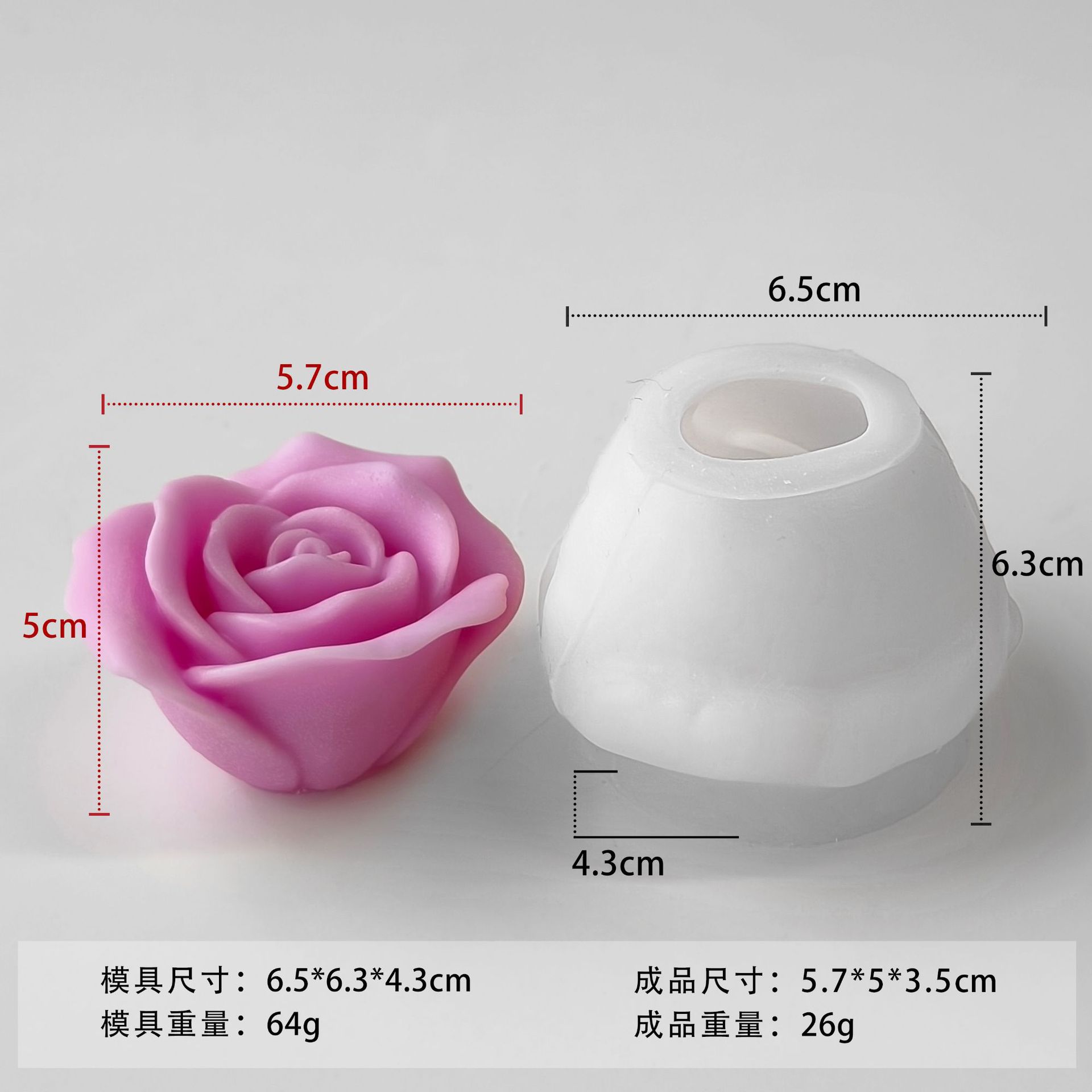 Jiahuimei flor aromaterapia vela molde de silicona DIY pétalo fragancia piedra hecha a mano jabón yeso epoxi herramienta abrasiva